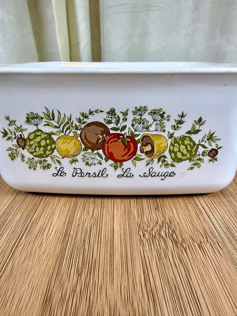 Vintage Corning Ware Spice of Life P-4-B Loaf Pan Le Persil La Sauge NO LID